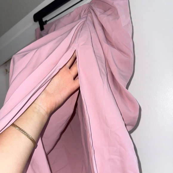 2/$15 SHEIN Soft Pink Draped Maxi Skirt - Picture 3 of 4